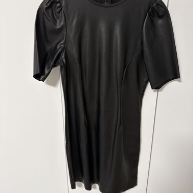 Faux leather dress
