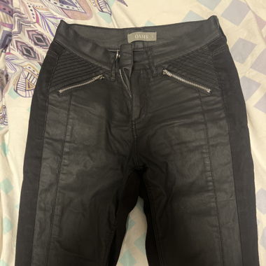 Pantalon avec effet similicuir 