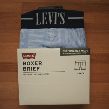 Levi’s Boxer Brief 2er-Pack, hellblau/schwarz
