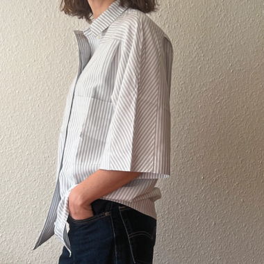 Camicia Vintage Oversize a Righe