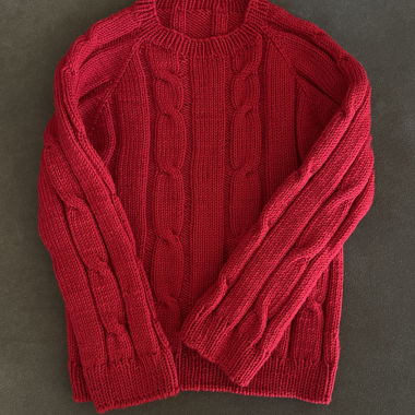 Maglione per bambini lavorato a mano, 100% lana merino