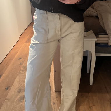 Beige Denim Pants