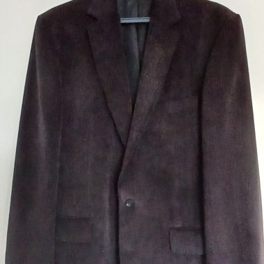 Grau/blaues Herrensako Cord