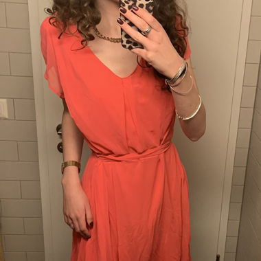 Robe rose Anna field 