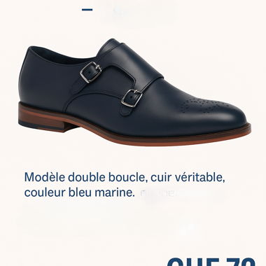 Scarpe Eleganti in Pelle Blu
