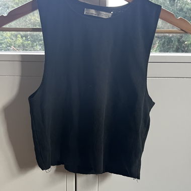 Black Ribbed Tank Top