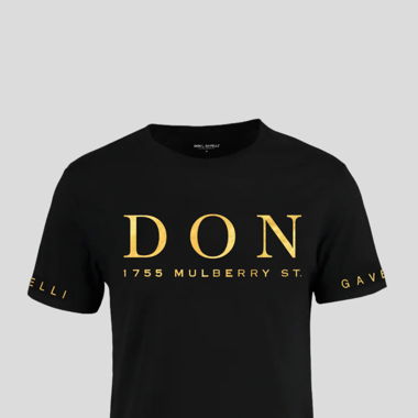 T-shirt Black Don Gavelli /Gold Logo