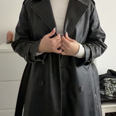 Cappotto lungo in ecopelle Zara