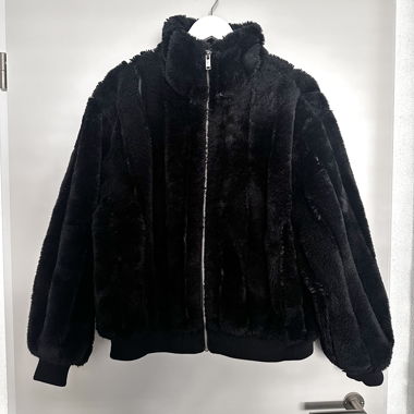 Veste noire douillette, taille M, H&M