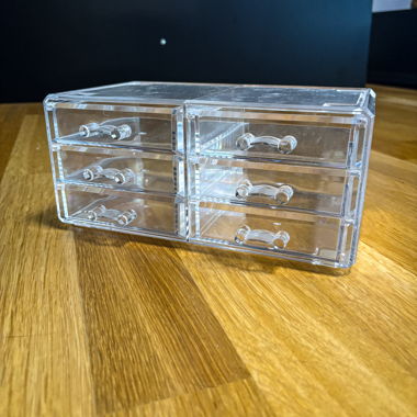 Rangement pour maquillage en plastique avec 6 tiroirs