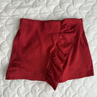 Zara Red Shorts Skirt