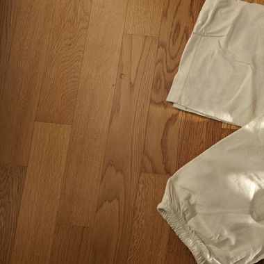 Weisse leinhose