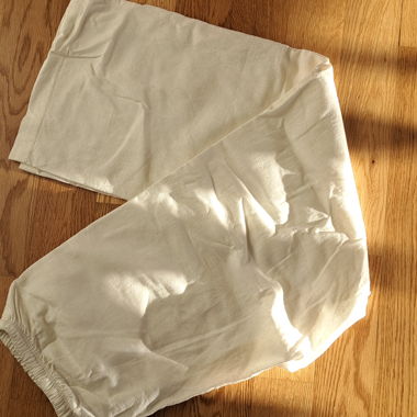 Weisse leinhose