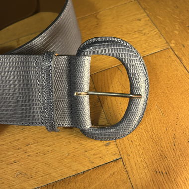 Blue Belt with Reptile Effect