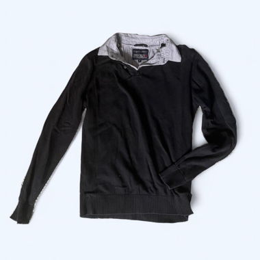 Maglione vintage con collo camicia