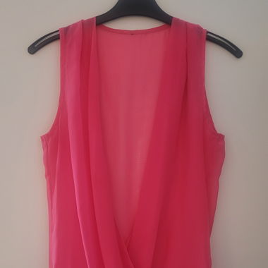 Top in chiffon rosa