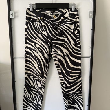 Jeans H&M zebra bianco nero skinny, Taglia 40