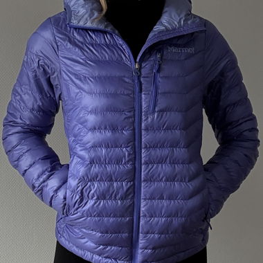 Piumino Marmot blu in piuma d’oca