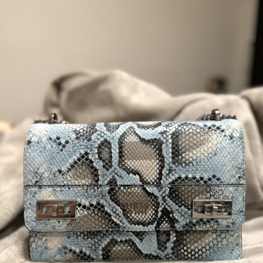 Handtasche Guess Blue Snakeskin