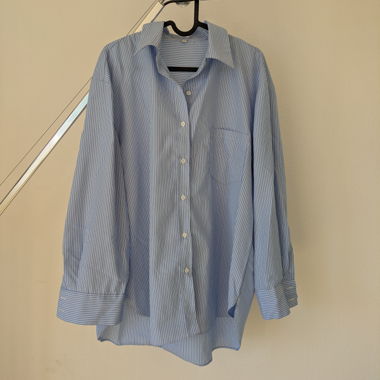 Chemise rayée bleu clair taille L