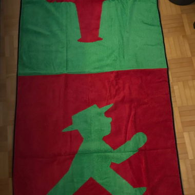 Couverture de jeu enfant vert/rouge, serviette de bain