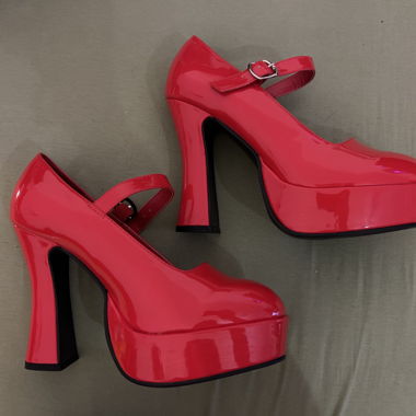 Red Mary Jane High Heels