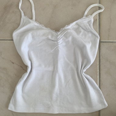 White Spaghetti Top Subdued