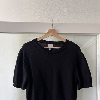 T-shirt en maille noir 