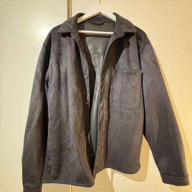 schwarz - graue Wildlederjacke 