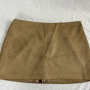 Beiger Suede-Minirock Abercrombie & Fitch