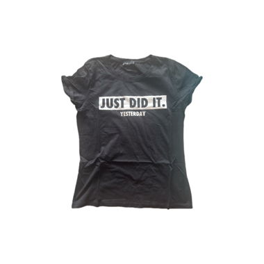 T-shirt noir à slogan