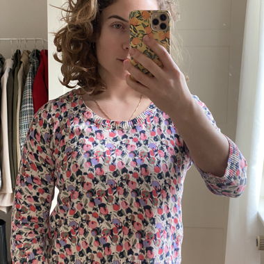 H&M patterned fine-knit jumper S