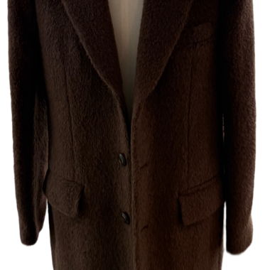 Brown wool long coat