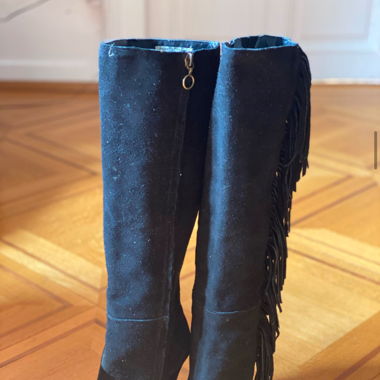 Talons Ralph Lauren à frange en cuir suédé