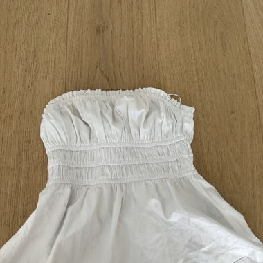 White Strapless Top
