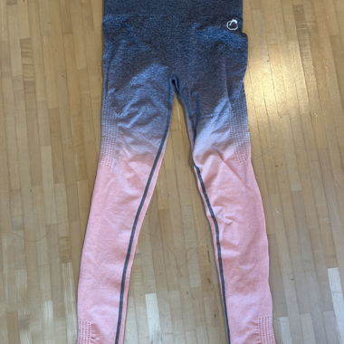 Peachy Passion - Ombre Leggings Grau-Rosa 