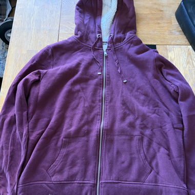 Bordeaux Hoodie mit Teddyfutter
