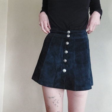 A-line skirt black