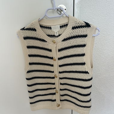 Gilet in maglia a righe