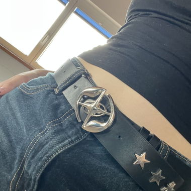 Ceinture avec boucle argenté et étoile argenté 