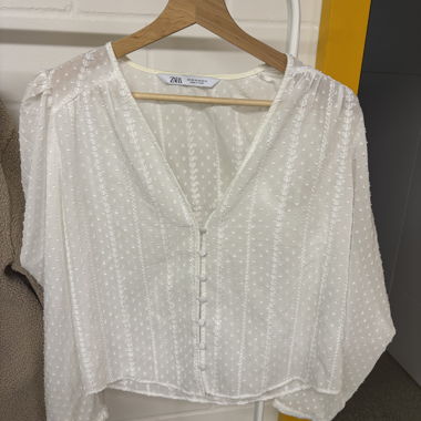 Zara White Blouse
