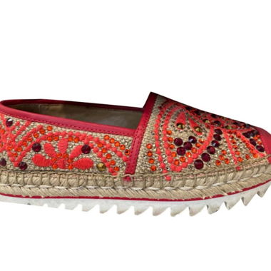 Espadrilles rouges avec Swarovski Philipp Plein