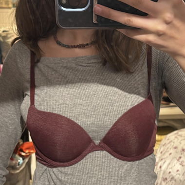 Soutien‑gorge bordeaux Calvin Klein avec armatures