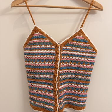 Top en crochet Sézane XS multicolore