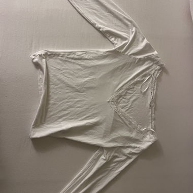 Top a maniche lunghe Pull&Bear bianco S