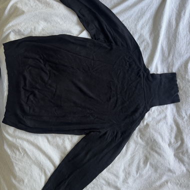 Black turtleneck sweater
