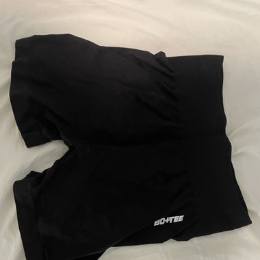 Bo+Tee Scrunch Bum Shorts, Seamless, Gym, Black