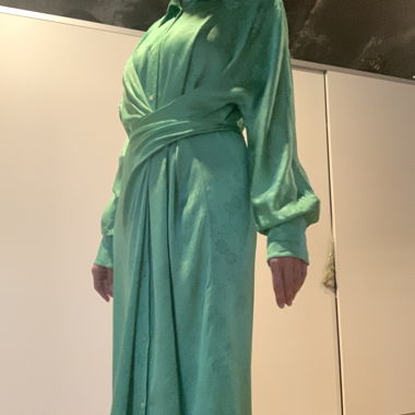 Green MSGM Shirt Dress
