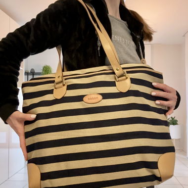 Sac BALLY rayé en toile 