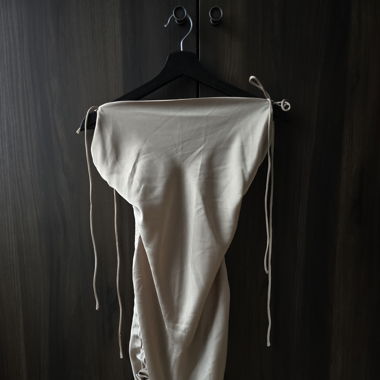 Mango beige satin dress